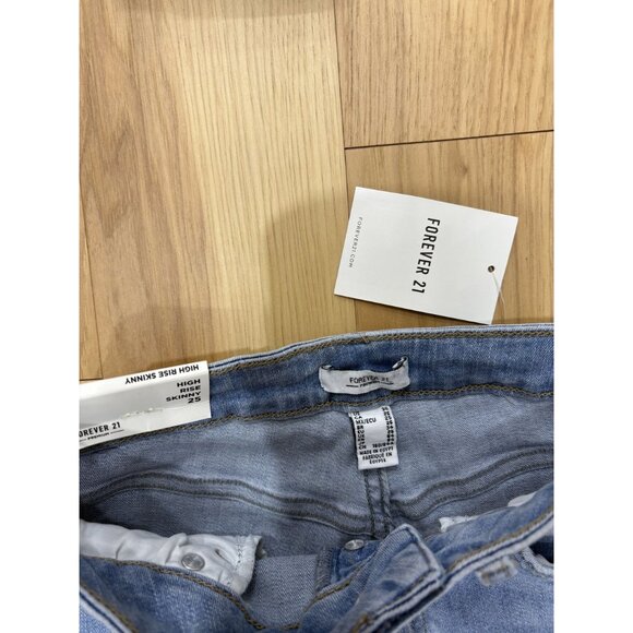 Forever 21 High-Rise Distressed Skinny Jeans Size 25 NWT - Picture 2 of 3